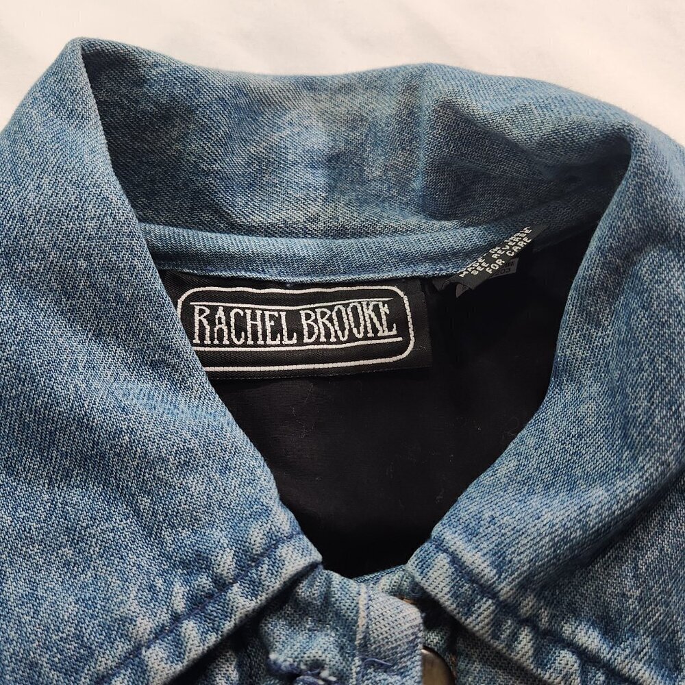 Vintage Rachel Brooke Women's Embroidered Patchwork Denim Jacket Large
Lot M - Picture 8 of 9